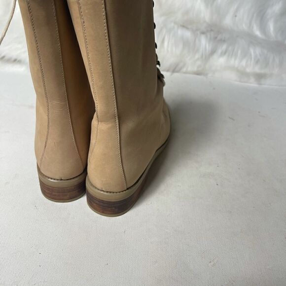 Flings leather suede camel Prairie lace up boots size 7 - Picture 4 of 10